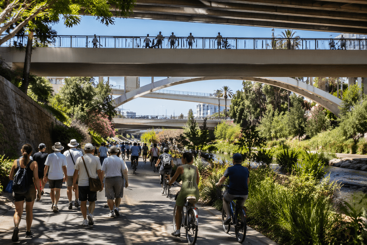Center-to-east highlights: bridges, culture, City of Arts