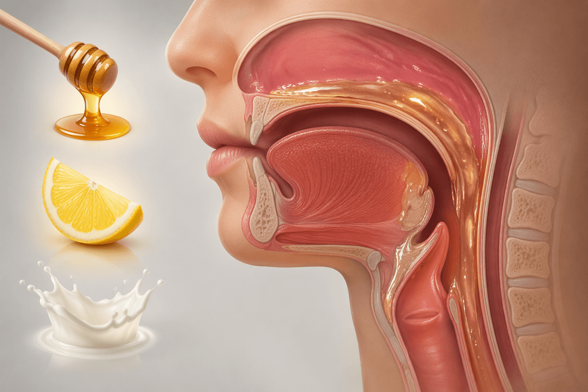 Honey, lemon, and milk change the experience