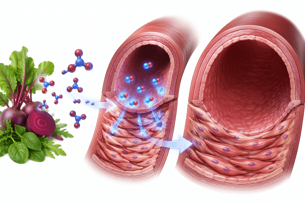 Blood vessel tone reacts to nitrates and potassium